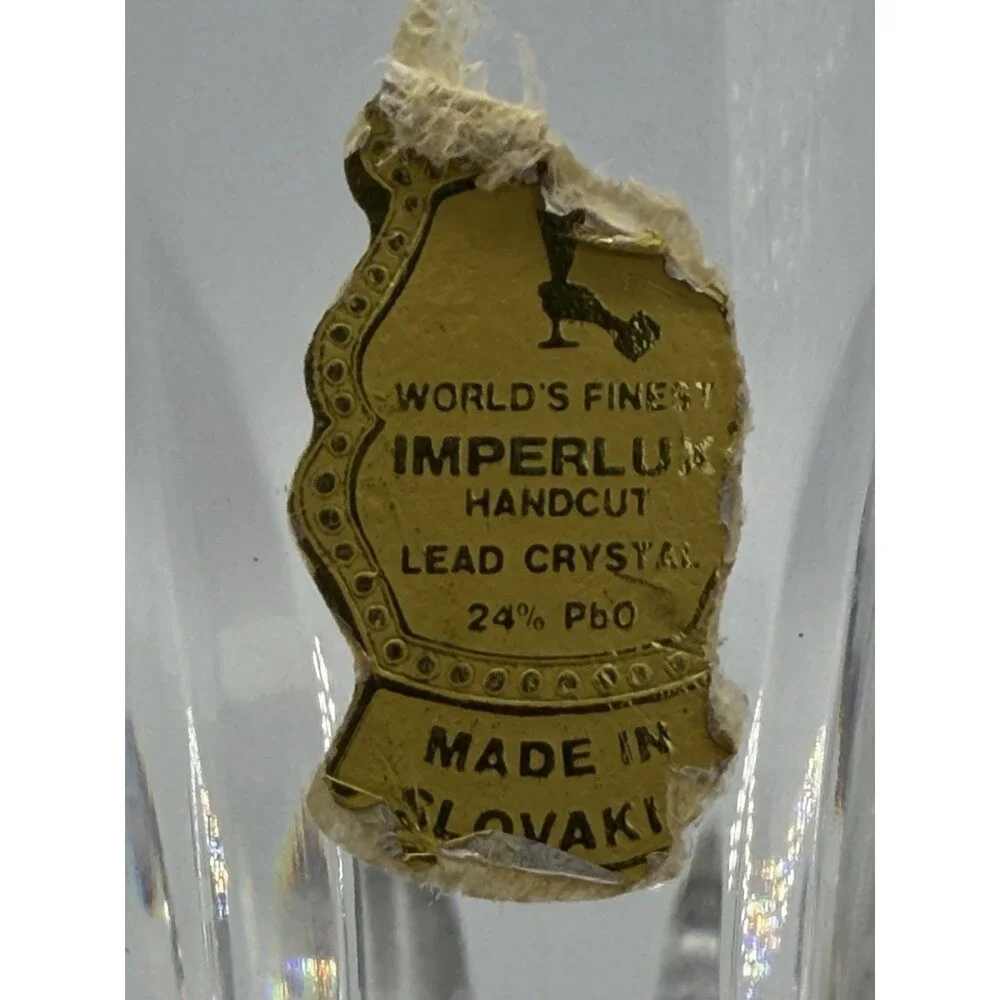 WORLD'S FINERY IMPERLUX HANDCUT LEAD CRYSTAL 24% РЬС VASE